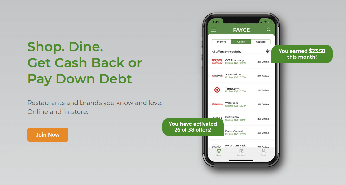 Payce is one of the cash back apps